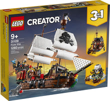 Load image into Gallery viewer, LEGO Creator 3in1 Pirate Ship 31109 Building Playset for Kids who Love Pirates and Model Ships, Makes a Great Gift for Children who Like Creative Play and Adventures, New 2020 (1,260 Pieces)