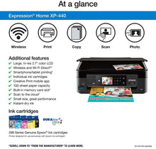 Load image into Gallery viewer, Epson Expression Home XP-440 Wireless Color Photo Printer with Scanner and Copier, Amazon Dash Replenishment Enabled