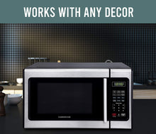 Load image into Gallery viewer, Farberware Classic FMO09AHTBKD Classic 0.9 Cu. Ft. 900-Watt Microwave Oven with LED Lighting, Stainless Steel