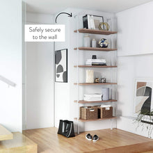 Load image into Gallery viewer, Nathan James Theo 5-Shelf Wood Ladder Bookcase