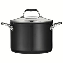 Load image into Gallery viewer, Tramontina 80110/027DS Gourmet Ceramica Deluxe Covered Stock Pot, PFOA- PTFE- Lead and Cadmium-Free Ceramic Interior, 6-Quart, Metallic Black, Made in Italy