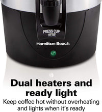 Load image into Gallery viewer, Hamilton Beach 45 Cup Fast Brew Coffee Urn and Hot Beverage Dispenser, Stainless Steel (40521)