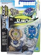 Load image into Gallery viewer, BEYBLADE Burst Turbo Slingshock Dual Pack Engaard E4 and Stone-X Quetziko Q4 -- 2 Right-Spin Battling Tops, Age 8+