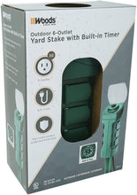 Load image into Gallery viewer, Woods Outdoor Yard Stake with Photocell and Built-In Timer