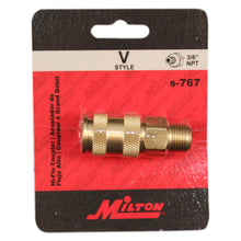 Load image into Gallery viewer, Milton Industries S-767 HI-Flo V-Style -FeetA,M,V-Feet 3/8-Inch MNPT Brass Body, Single