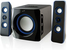 Load image into Gallery viewer, iLive Bluetooth Speaker System with Built-In Subwoofer, 7.28 x 8.86 x 7.28 Inches, Black (iHB23B)