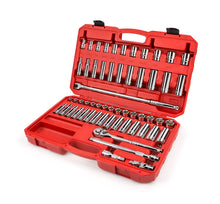 Load image into Gallery viewer, TEKTON 1/2-Inch Drive Socket Set, Inch/Metric, 6-Point, 3/8-Inch - 1-Inch, 10 mm - 24 mm, 58-Piece | 13201