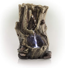 Load image into Gallery viewer, Alpine Corporation 11&quot; Tall Indoor Rainforest Tabletop Fountain with LED Lights