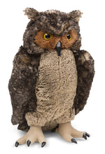 Load image into Gallery viewer, Melissa &amp; Doug Lifelike Plush Owl (Stuffed Animal &amp; Plush Toy, Crafted With Care, Soft Fabric, 17” H x 14” W x 17” L)