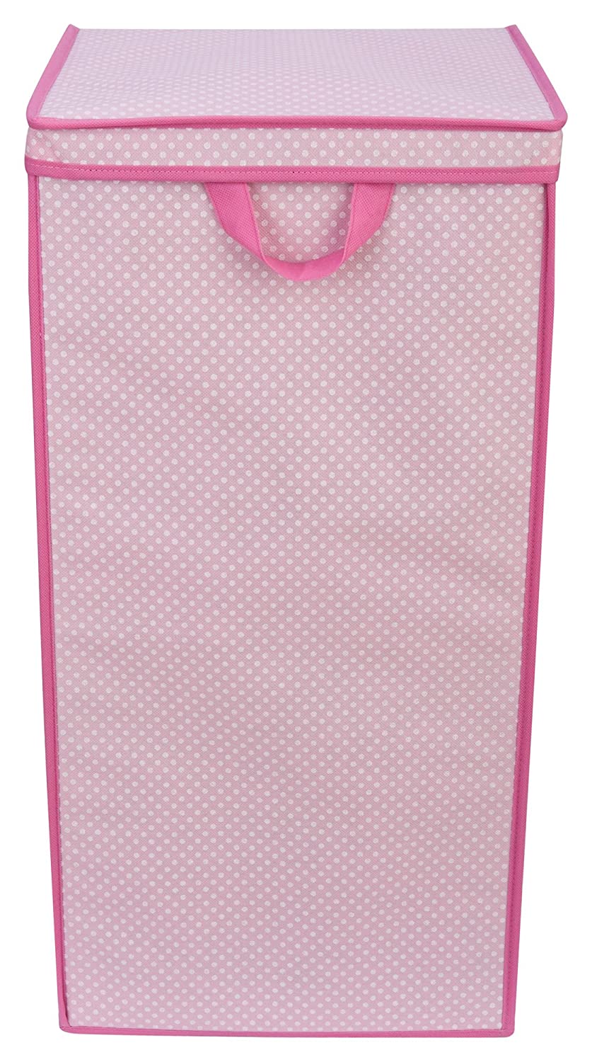 Delta Children Enterprise Tall Nursery Clothing Hamper, Barely Pink Polka Dot