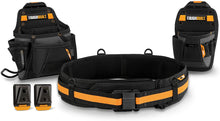 Load image into Gallery viewer, ToughBuilt - Tool Belt Set - Includes Pouches, Padded Belt, Heavy Duty, Deluxe Organizer Premium Quality, Durable Pockets, Pry Bar/Hammer Loop, Patented ClipTech Hubs