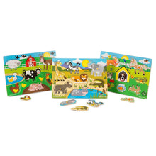 Load image into Gallery viewer, Melissa &amp; Doug World of Animals Peg Puzzle Bundle