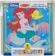 Load image into Gallery viewer, Melissa &amp; Doug Disney Princess Wooden Cube Puzzle