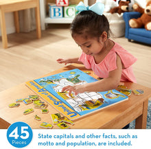 Load image into Gallery viewer, Melissa &amp; Doug USA Map Puzzle 45 pcs