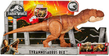 Load image into Gallery viewer, JURASSIC WORLD THRASH 'N THROW TYRANNOSAURUS REX Figure