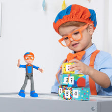 Load image into Gallery viewer, Blippi Talking Figure, 9-inch Articulated Toy with 8 Sounds and Phrases, Poseable Figure Inspired by Popular YouTube Edutainer