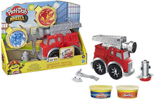 Load image into Gallery viewer, Play-Doh Wheels Fire Engine Playset with 2 Non-Toxic Modeling Compound Cans Including Water and Fire Colors, Firetruck Toy for Kids 3 and Up