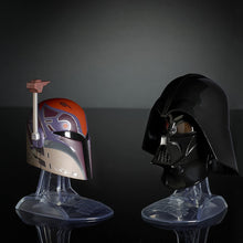 Load image into Gallery viewer, Star Wars Black Series Titanium Series Sabine Wren and Darth Vader Helmets