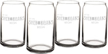 Load image into Gallery viewer, Cathy&#39;s Concepts St. Patrick&#39;s Day Shenanigans Beer Can Glass (Set of 4), 16 oz, Clear
