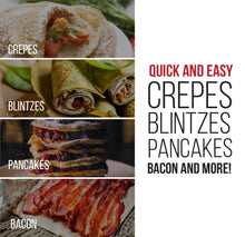 Load image into Gallery viewer, Chefman 12&quot; Electric Crepe Maker &amp; Griddle, Precise Temperature Control for Perfect Crepes, Blintzes, Pancakes, Eggs, Bacon and more, Non Stick, Includes Batter Spreader &amp; Spatula