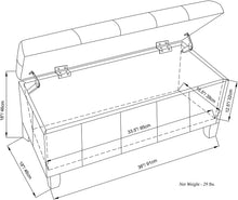 Load image into Gallery viewer, SIMPLIHOME Simpli Home Dover 36 inch Wide Contemporary Rectangle Storage Ottoman Bench