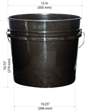 Load image into Gallery viewer, Argee 3.5 Gallon Heavy Duty Bucket, Black (Pack of 10)