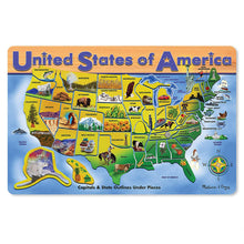 Load image into Gallery viewer, Melissa &amp; Doug USA Map Puzzle 45 pcs