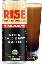 Load image into Gallery viewer, RISE Brewing Co. | Oat Milk Nitro Cold Brew Latte | No Sugar Added, Vegan | Organic &amp; Non-GMO | Low Acidity | 7 fl. oz. Cans