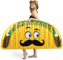 Load image into Gallery viewer, BigMouth Inc Giant Inflatable Taco Pool Floats, Durable Pool Tube with Patch Kit Included
