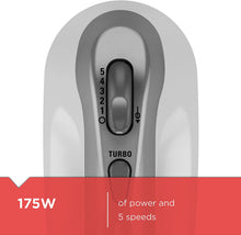 Load image into Gallery viewer, BLACK+DECKER Lightweight Hand Mixer, White, MX1500W