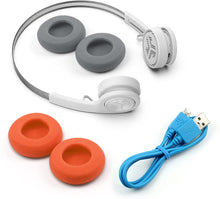 Load image into Gallery viewer, JLab Audio Rewind Wireless Retro Headphones | Bluetooth 4.2 | 12 Hours Playtime | Custom EQ3 Sound | Music Controls | Noise Isolation | with Microphone | Throwback 80s 90s Design | Black