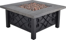 Load image into Gallery viewer, Bond Manufacturing 67531 Marbella Steel Gas Fire Table, 34.5-Inches by 34.5-Inches by 18-inches