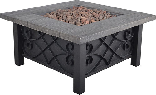 Bond Manufacturing 67531 Marbella Steel Gas Fire Table, 34.5-Inches by 34.5-Inches by 18-inches