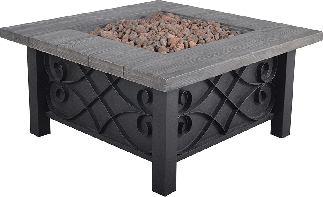 Bond Manufacturing 67531 Marbella Steel Gas Fire Table, 34.5-Inches by 34.5-Inches by 18-inches