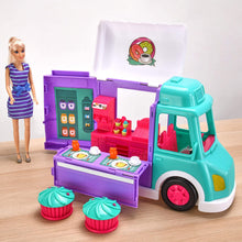 Load image into Gallery viewer, Kidconnect Food Truck Play Set with Fashion Doll, Lights and Sounds