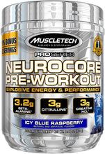 Load image into Gallery viewer, MuscleTech NeuroCore, Icy Blue Raspberry Explosive Pre Workout, 36 Servings