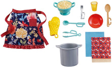 Load image into Gallery viewer, Barbie as Pioneer Woman Ree Drummond Pasta Kitchen Cooking Accessory Set