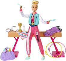 Load image into Gallery viewer, Barbie Gymnastics Playset: Barbie Doll with Twirling Feature, Balance Beam, 15+ Accessories for Ages 3 and Up