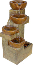 Load image into Gallery viewer, Alpine Corporation WCT726 Tiering Pots Fountain, 17 Inch Tall, Brown