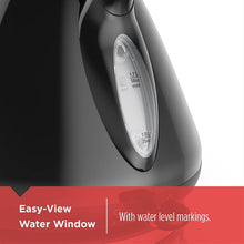 Load image into Gallery viewer, BLACK+DECKER 1.7L Stainless Steel Electric Cordless Kettle, Black, KE2900B