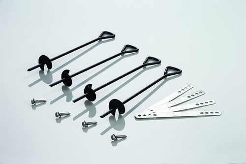 CREATIVE CEDAR DESIGNS Playset Anchor Pack (4Piece), Black, One Size (BP 001)