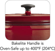 Load image into Gallery viewer, Tramontina 80131/621DS Style Enameled Cast Iron Covered Round Dutch Oven, 6.5-Quart, Red