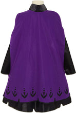 Load image into Gallery viewer, Disney Frozen 2 Anna Adventure Girls Role-Play Dress with Rich Violet Travel Cape, Featuring Intricate Belt Design &amp; Artistic Dress Trim - Fits Sizes 4-6X, For Ages 3+