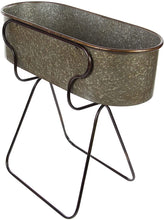 Load image into Gallery viewer, Deco 79 Metal Planter Stand, Gray/Black, 36&quot; x 38&quot;