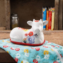 Load image into Gallery viewer, The Pioneer Woman"Flea Market" Cow Butter Dish