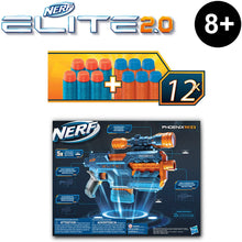 Load image into Gallery viewer, NERF Elite 2.0 Phoenix CS-6 Motorized Blaster, 12 Official Darts, 6-Dart Clip, Scope, Tactical Rails, Barrel and Stock Attachment Points
