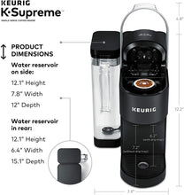 Load image into Gallery viewer, Keurig K-Supreme Coffee Maker, Single Serve K-Cup Pod Coffee Brewer, With MultiStream Technology, Dual-Position Reservoir, and Customizable Settings