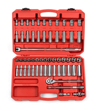 Load image into Gallery viewer, TEKTON 1/2-Inch Drive Socket Set, Inch/Metric, 6-Point, 3/8-Inch - 1-Inch, 10 mm - 24 mm, 58-Piece | 13201