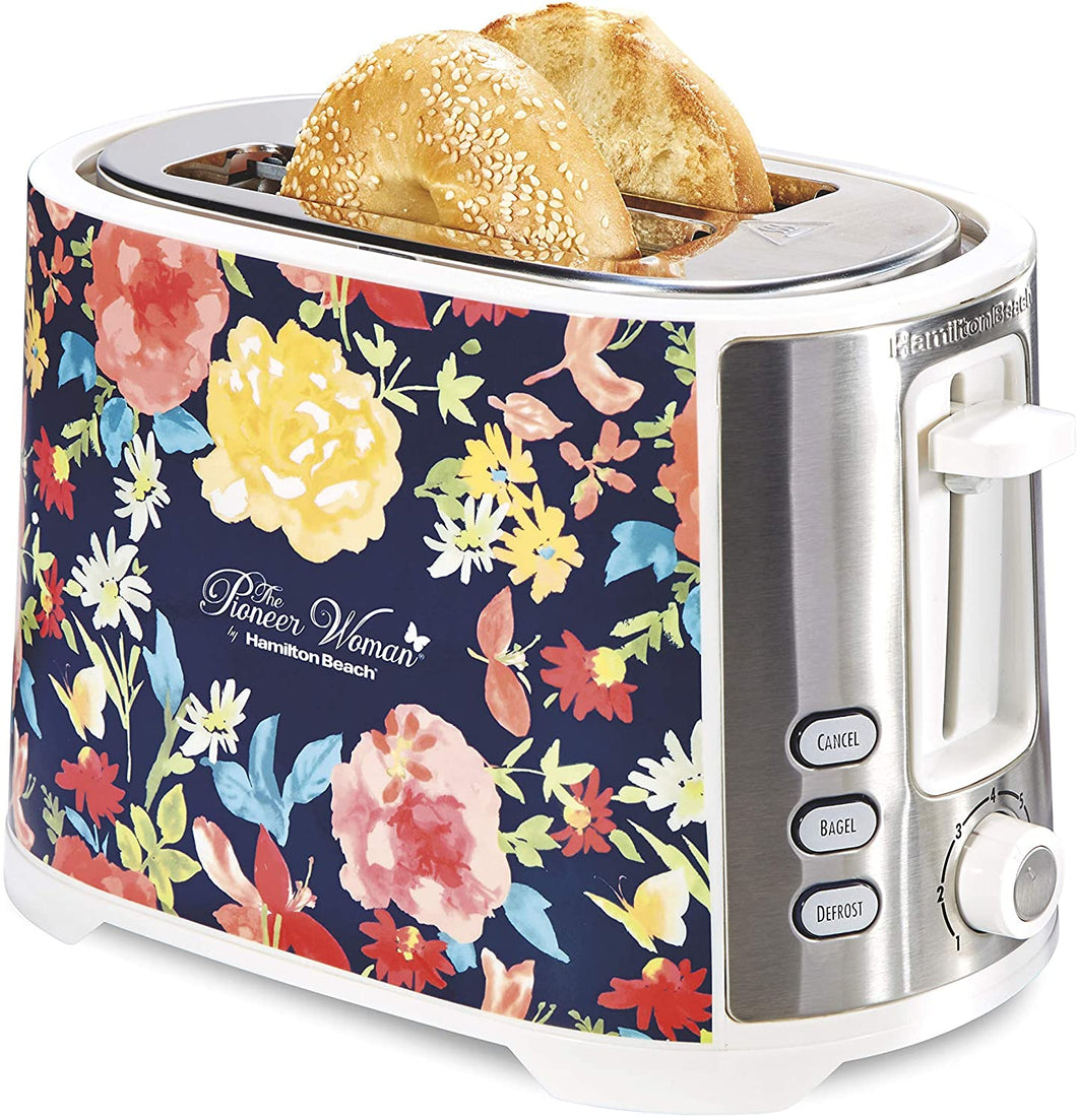 GreatBuy Pioneer Woman Extra-Wide Slot 2 Slice Toaster Fiona Floral