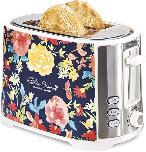 GreatBuy Pioneer Woman Extra-Wide Slot 2 Slice Toaster Fiona Floral